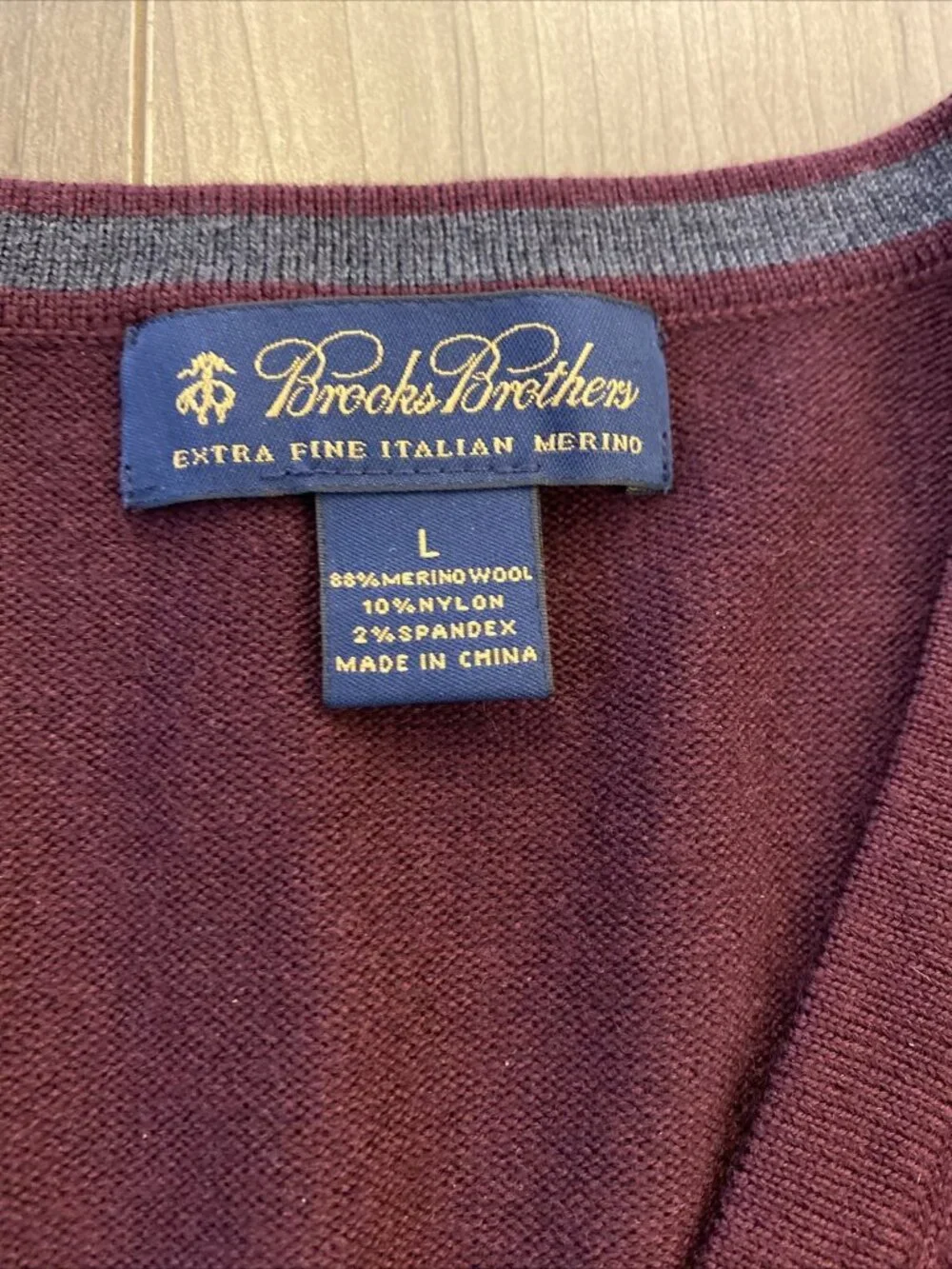 Brooks Brothers Lot Of 2 Large Mens Merino Wool Blend Pullover Sweaters - Picture 7 of 12